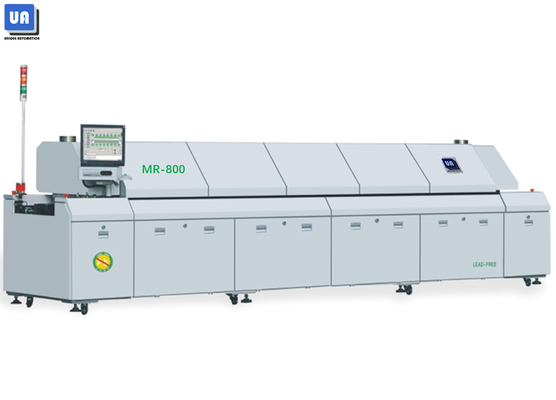 MR-800 Reflow Oven Equipment Lead Free 8 Zones SMT Reflow Oven 2 Segments Rails